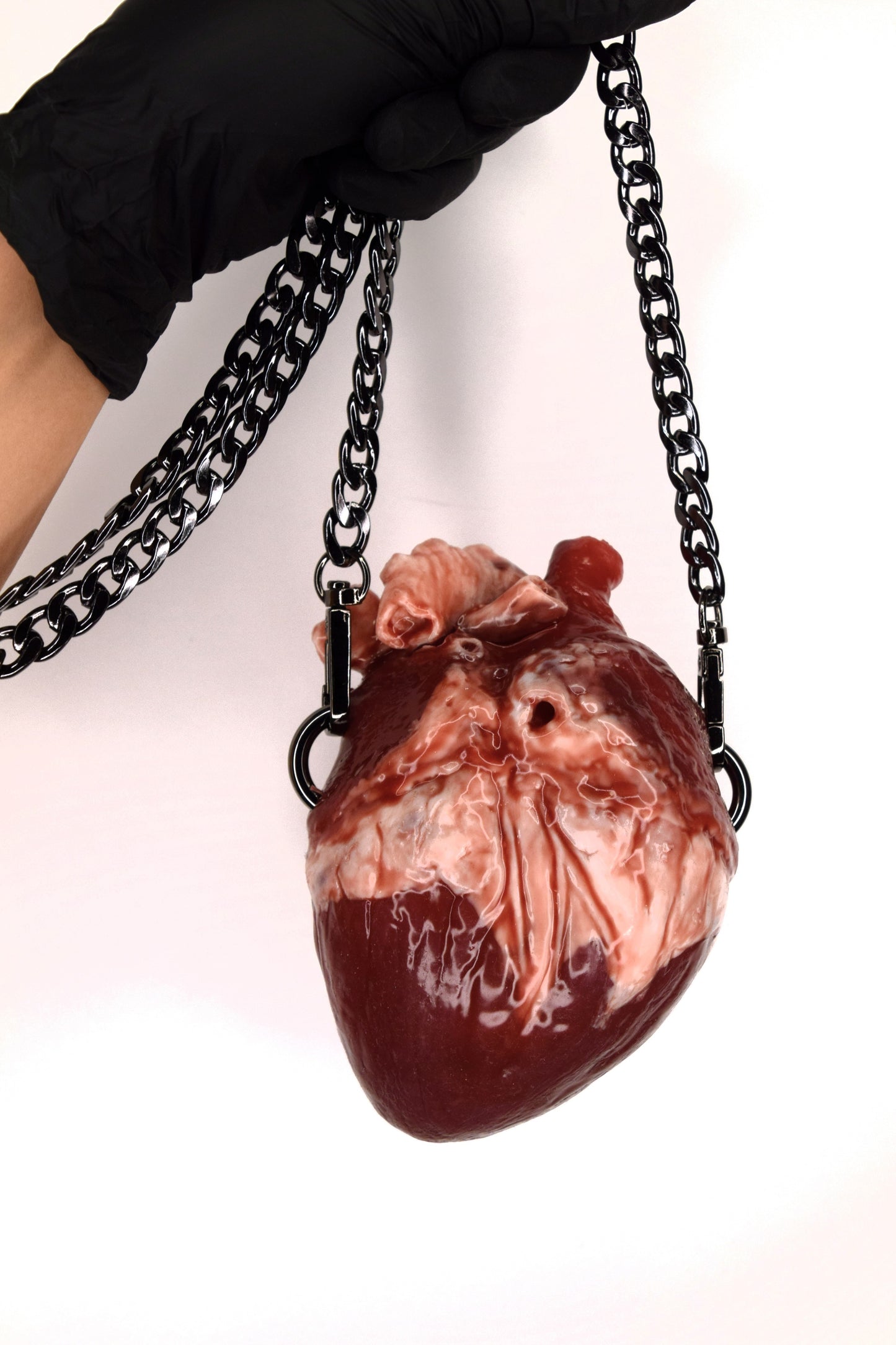 Human heart bag, chain strap