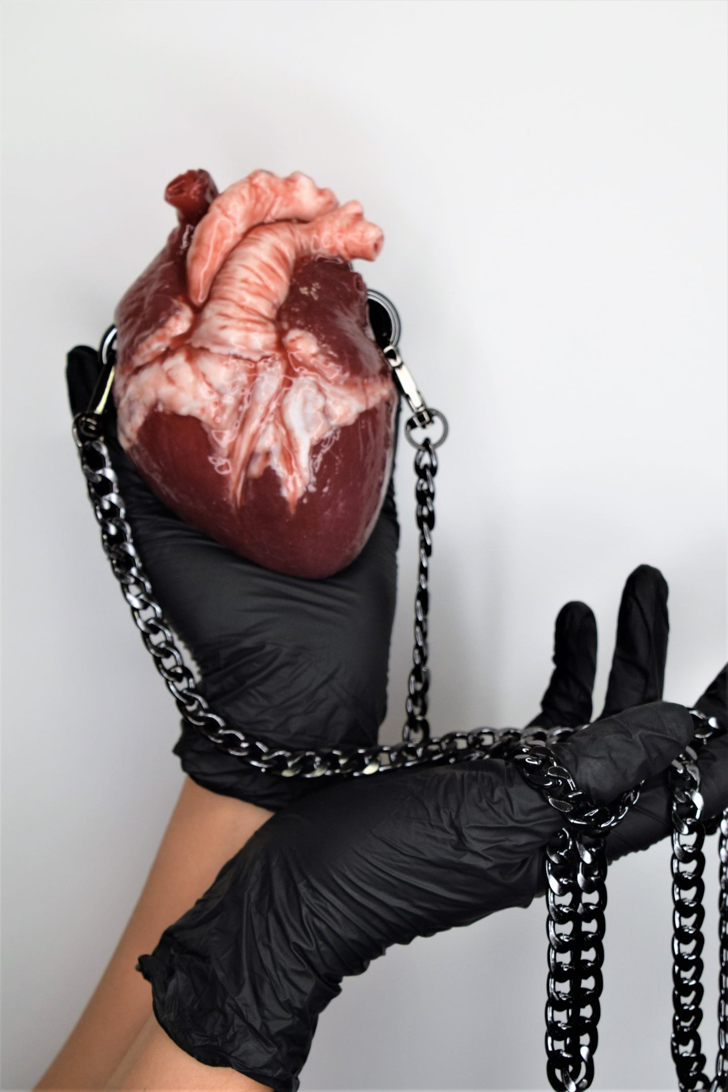 Human heart bag, chain strap