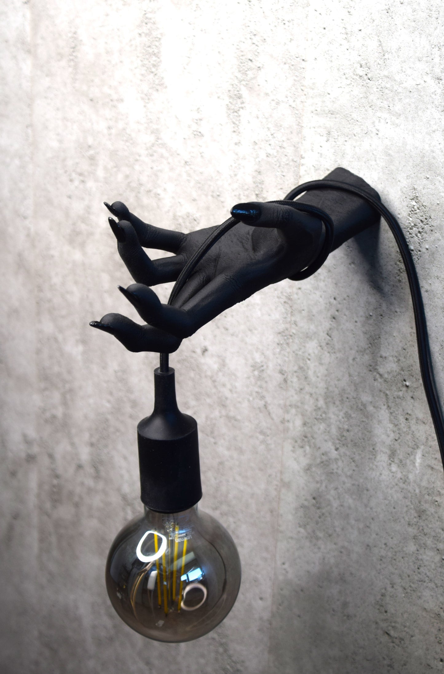 Witch Hand Lamp decor life size, Hand holder, Halloween decoration, Gothic decor, Decor display