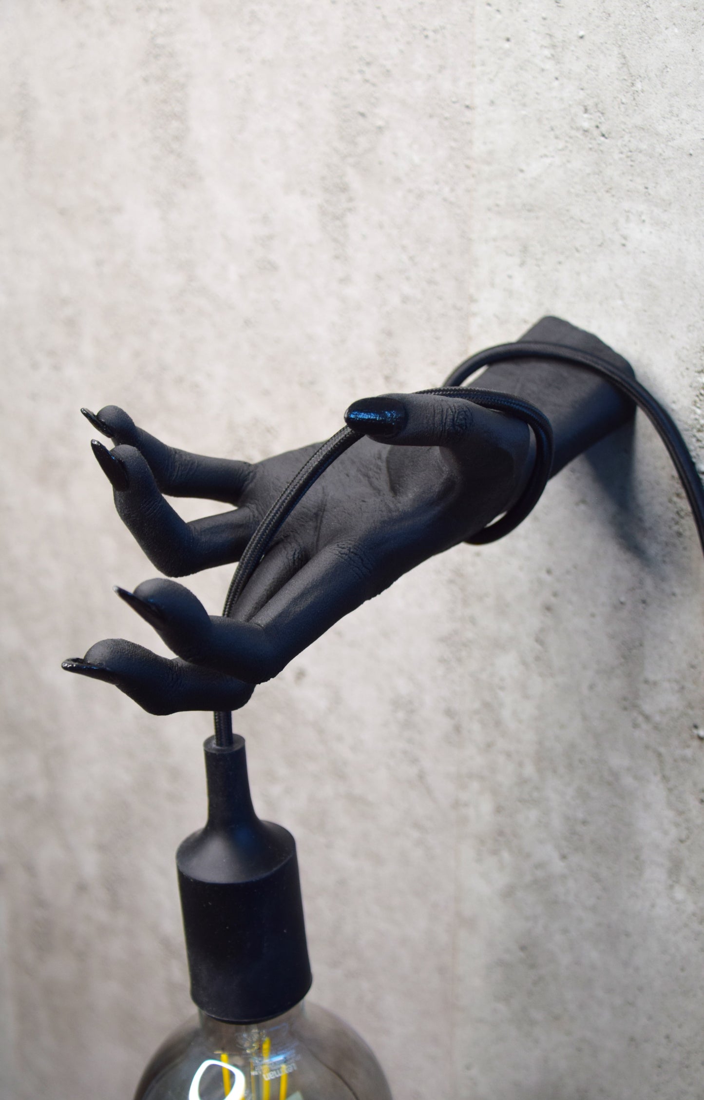 Witch Hand Lamp decor life size, Hand holder, Halloween decoration, Gothic decor, Decor display