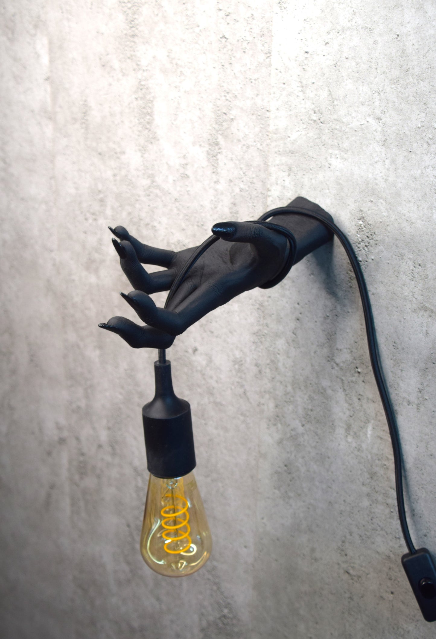 Witch Hand Lamp decor life size, Hand holder, Halloween decoration, Gothic decor, Decor display