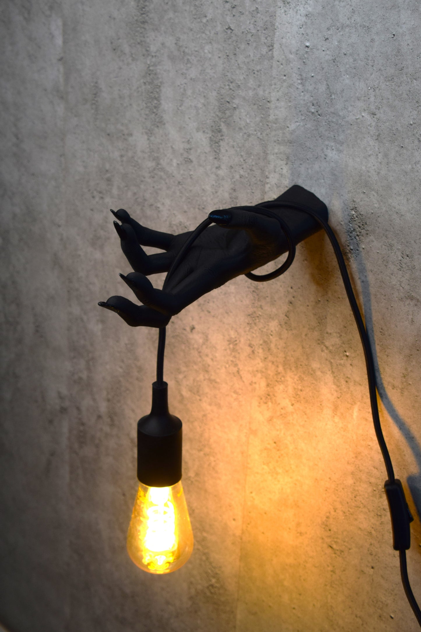 Witch Hand Lamp decor life size, Hand holder, Halloween decoration, Gothic decor, Decor display