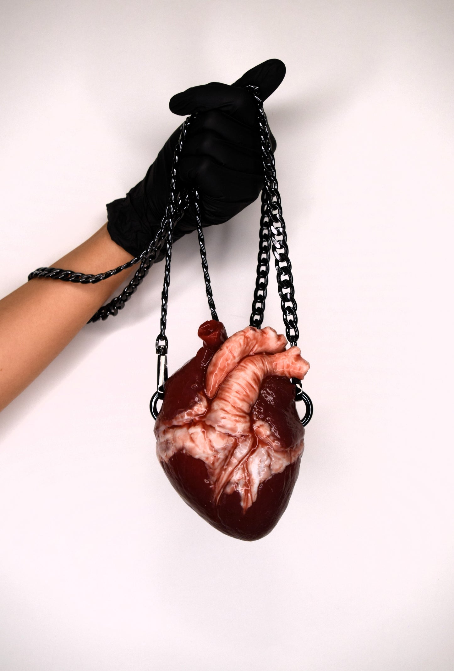 Human heart bag, chain strap