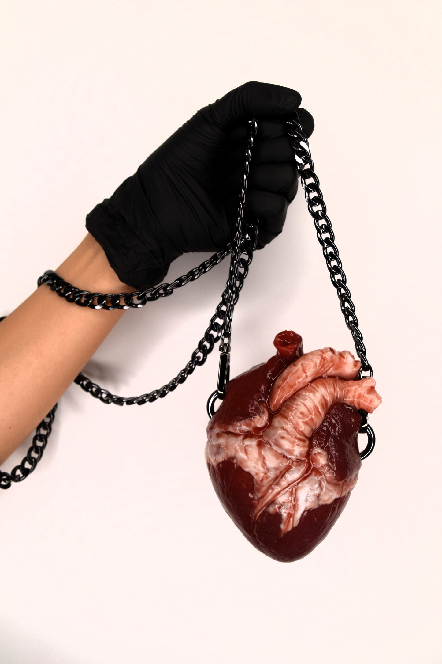 Human heart bag, chain strap