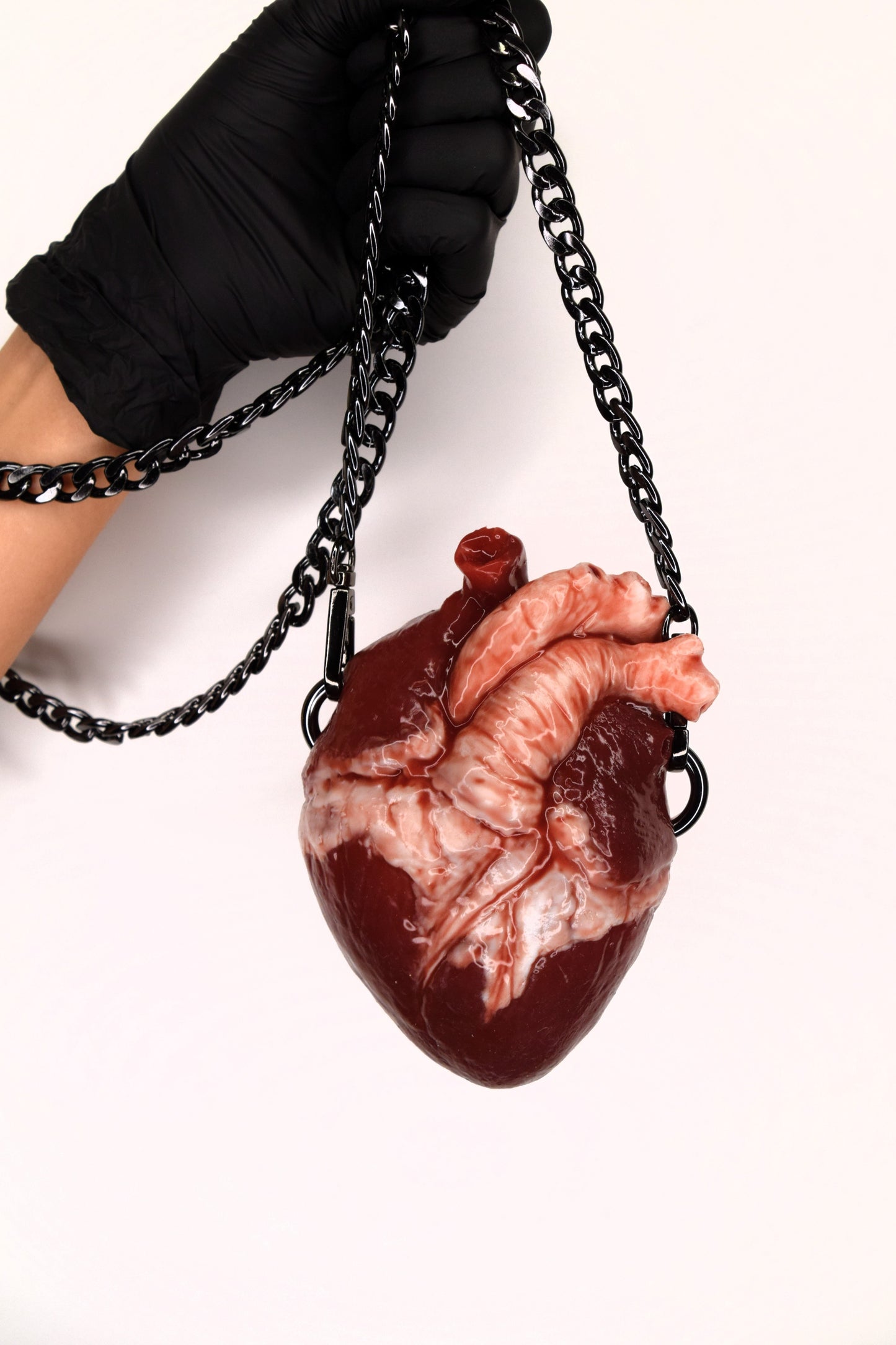 Human heart bag, chain strap