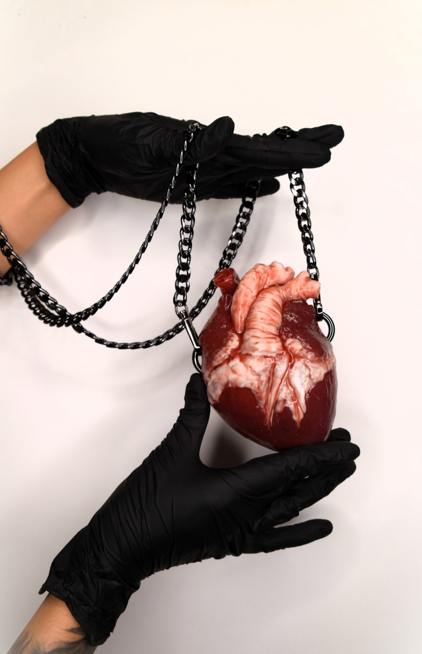 Human heart bag, chain strap