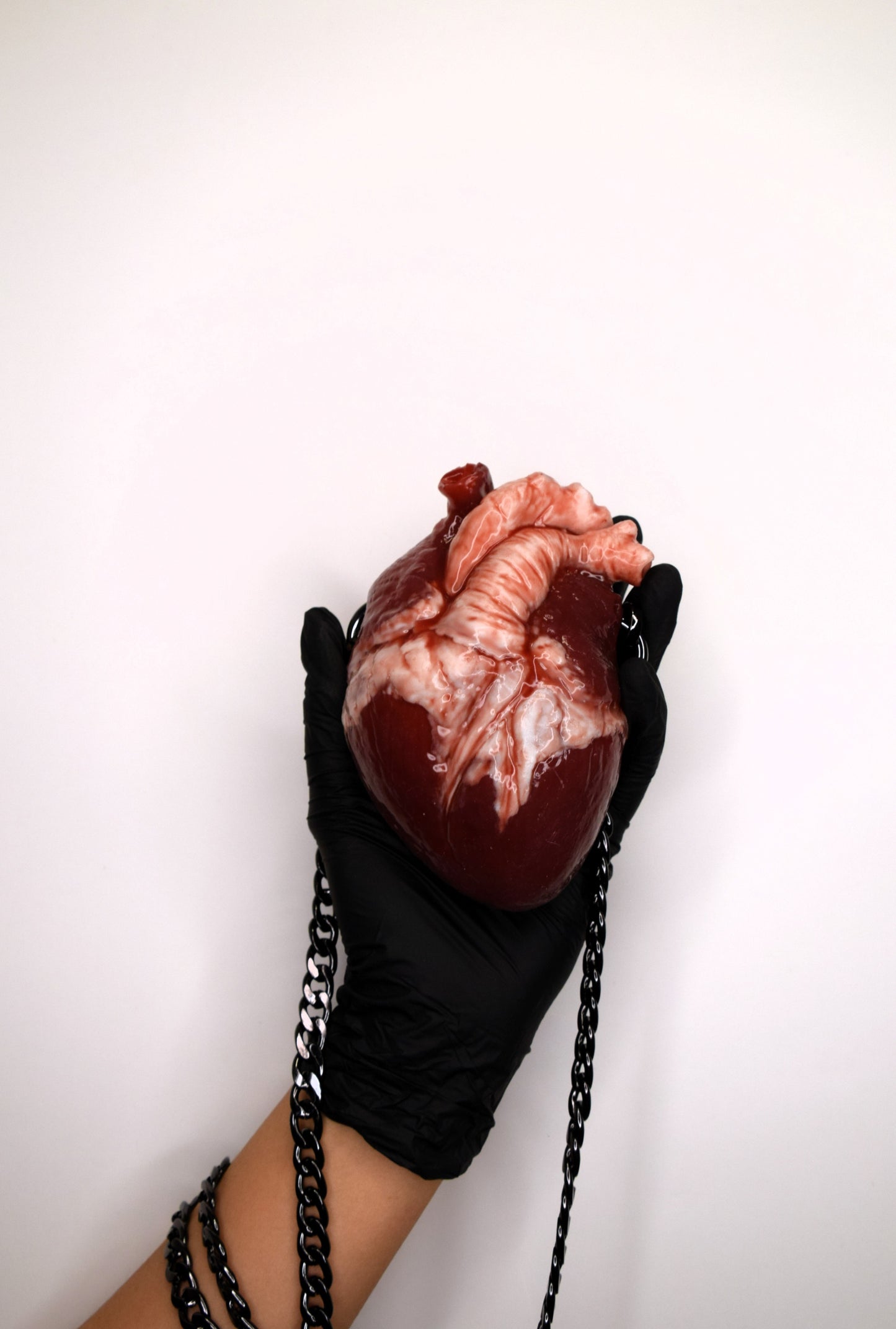 Human heart bag, chain strap